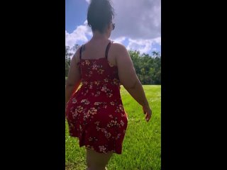 big ass tits bbw pawg  misshourglass walking across the forest 720p